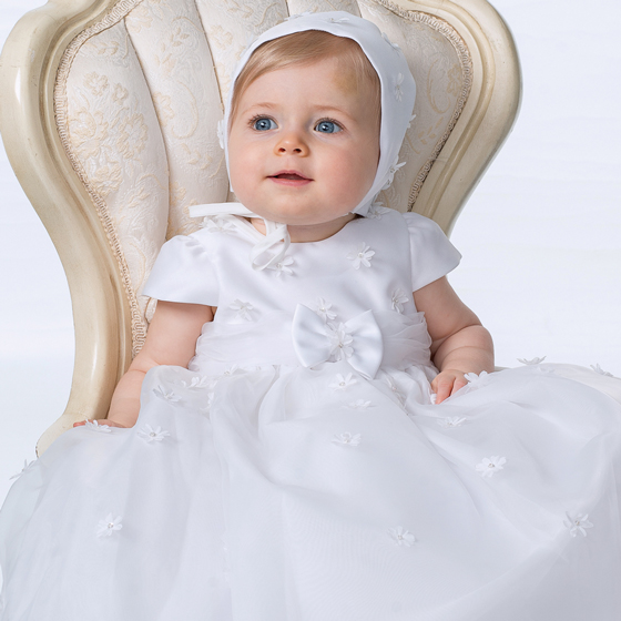 Sarah Louise Christening Gown & Bonnet – 1051